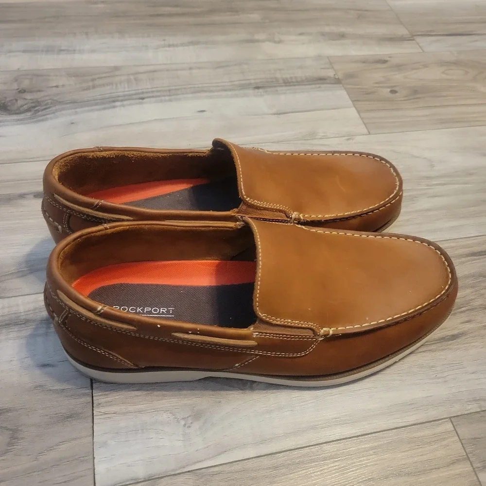 Rockport  Shoes Mens 11.5 Brown Slip-On Leather Loafer